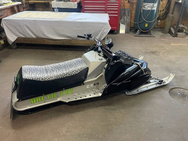 Vintage Arctic Cat, ready for the trailer