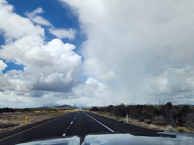 Snowcapped peaks and a spring squall in the high desert, April 2024